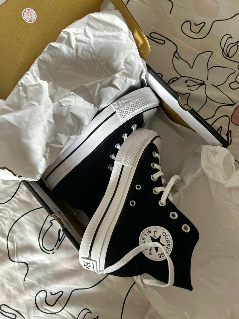 CONVERSE PLATAFORMA NEGRA